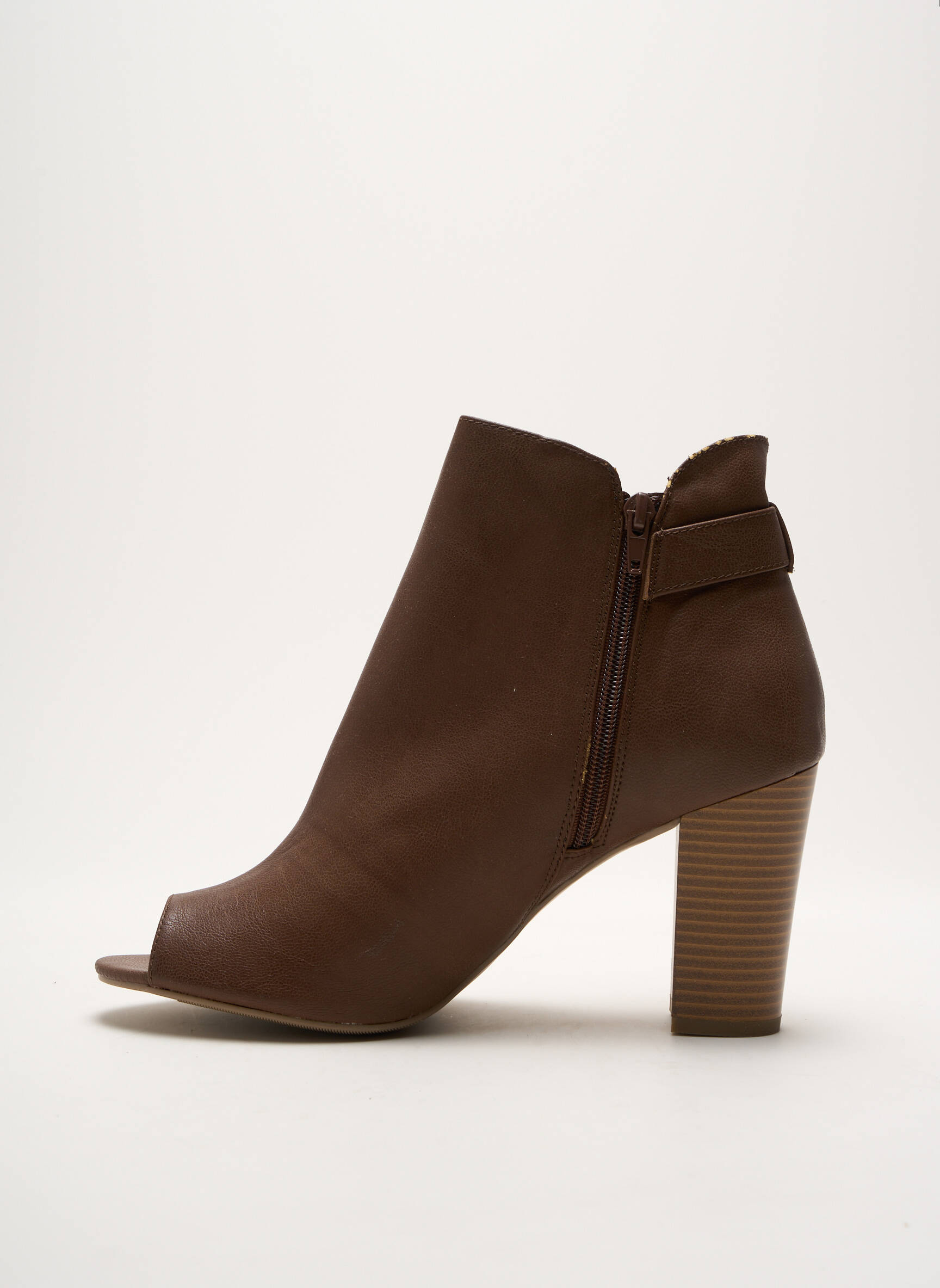 Batai/botai lygus audinys kulnas nuo 4 iki 6 cm rudas JUSTFAB moteris