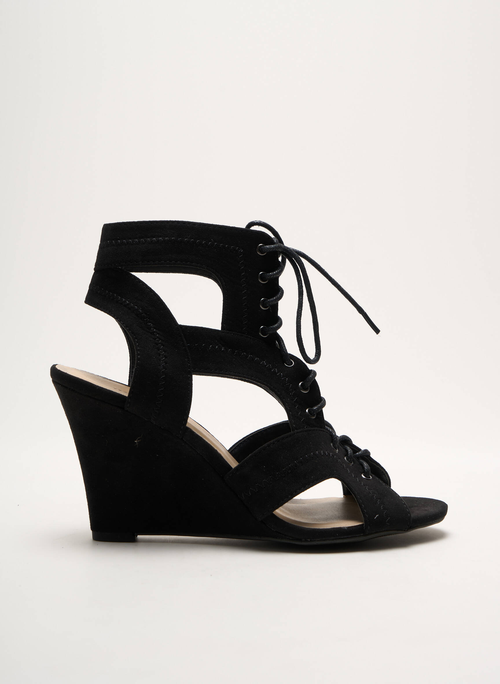 Sandalai/nu pėdos kompensuotas kulnas kulnas nuo 7 iki 9 cm juodas JUSTFAB moteris