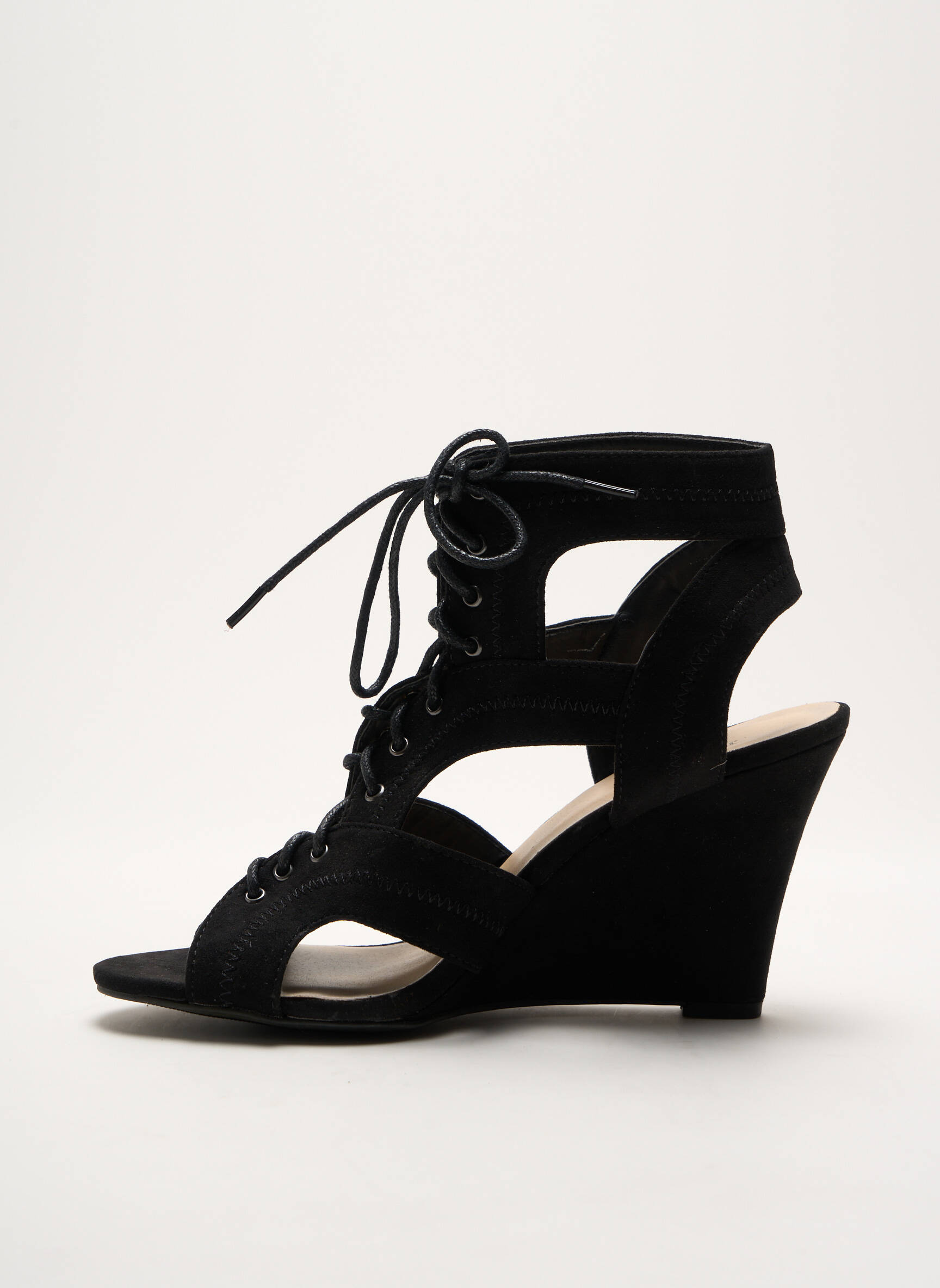Sandalai/nu pėdos kompensuotas kulnas kulnas nuo 7 iki 9 cm juodas JUSTFAB moteris