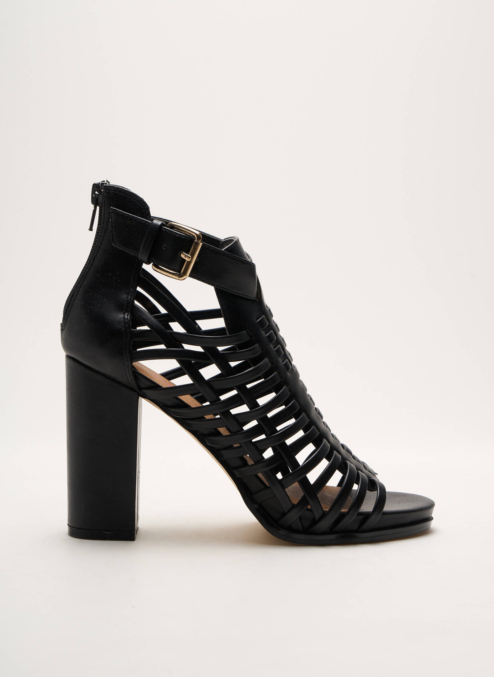 Sandalai/nu pėdos lygus medžiaga kulnas nuo 7 iki 9 cm juodas JUSTFAB moteris