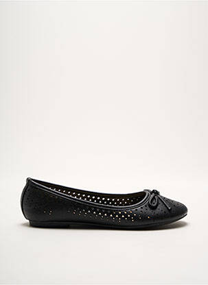 Balerinos lygus audinys plokščias kulnas iki 3 cm juodas JUSTFAB moteris