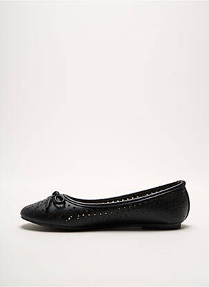 Balerinos lygus audinys plokščias kulnas iki 3 cm juodas JUSTFAB moteris