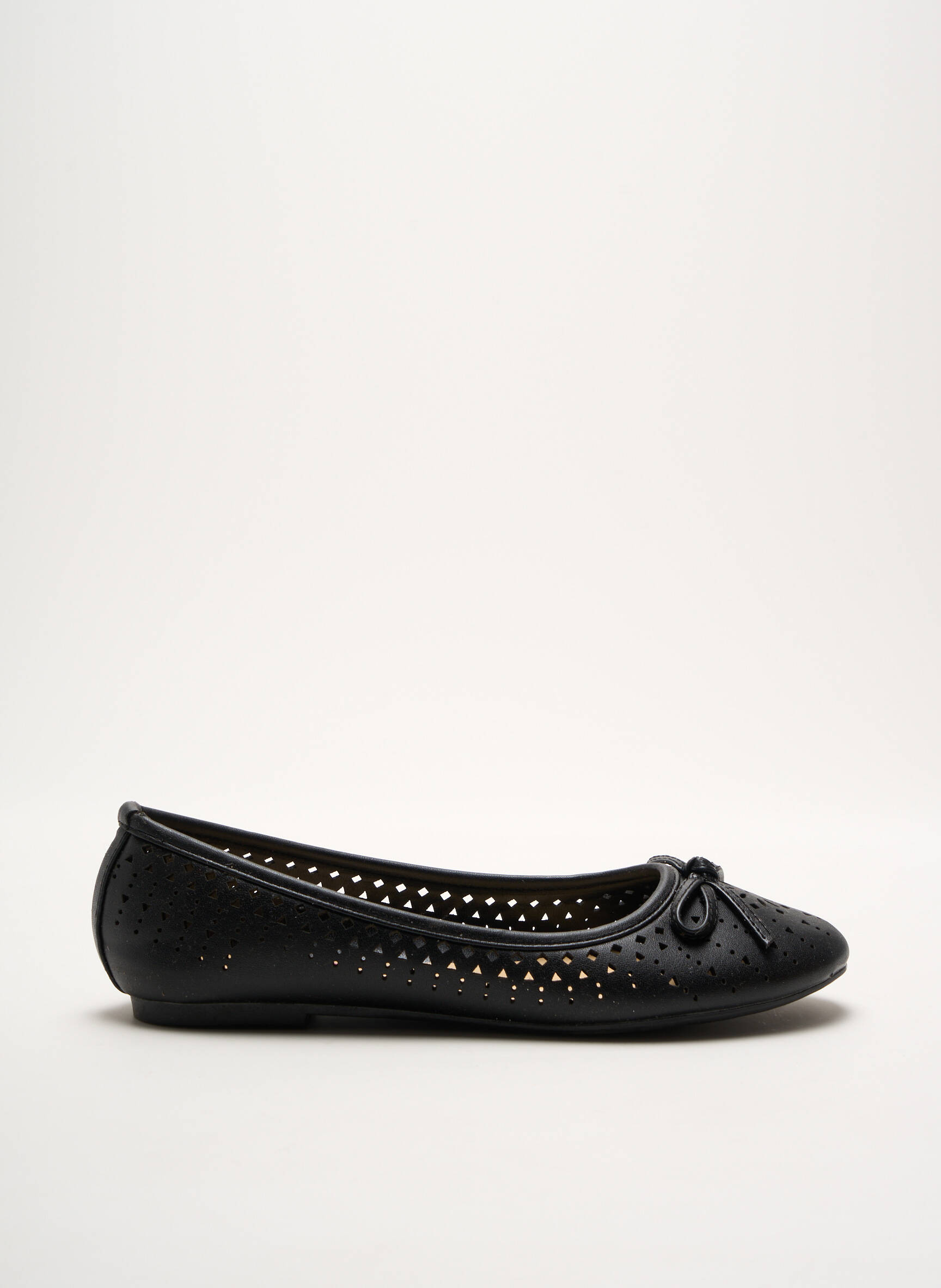 Balerinos lygus audinys plokščias kulnas iki 3 cm juodas JUSTFAB moteris