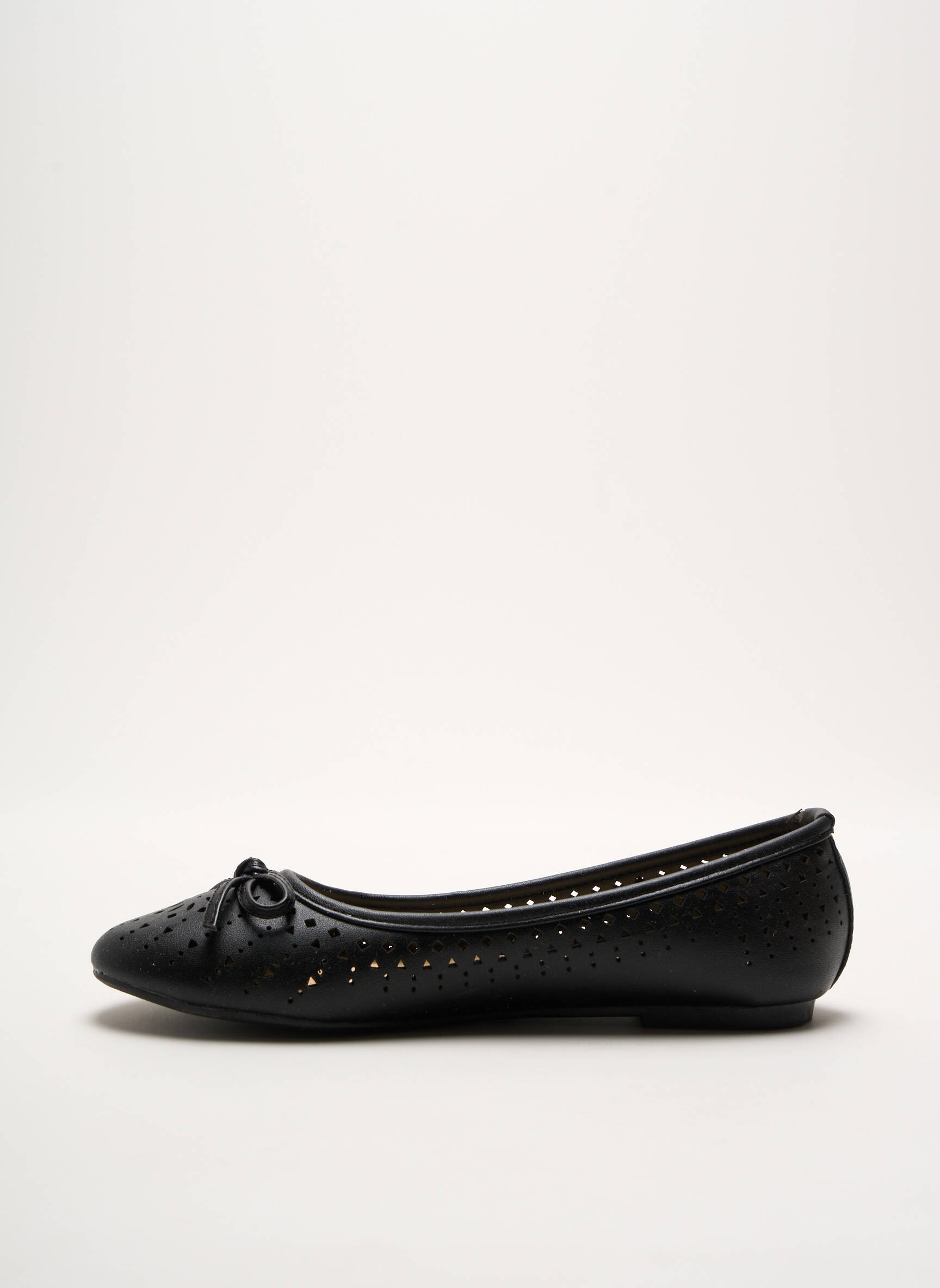 Balerinos lygus audinys plokščias kulnas iki 3 cm juodas JUSTFAB moteris