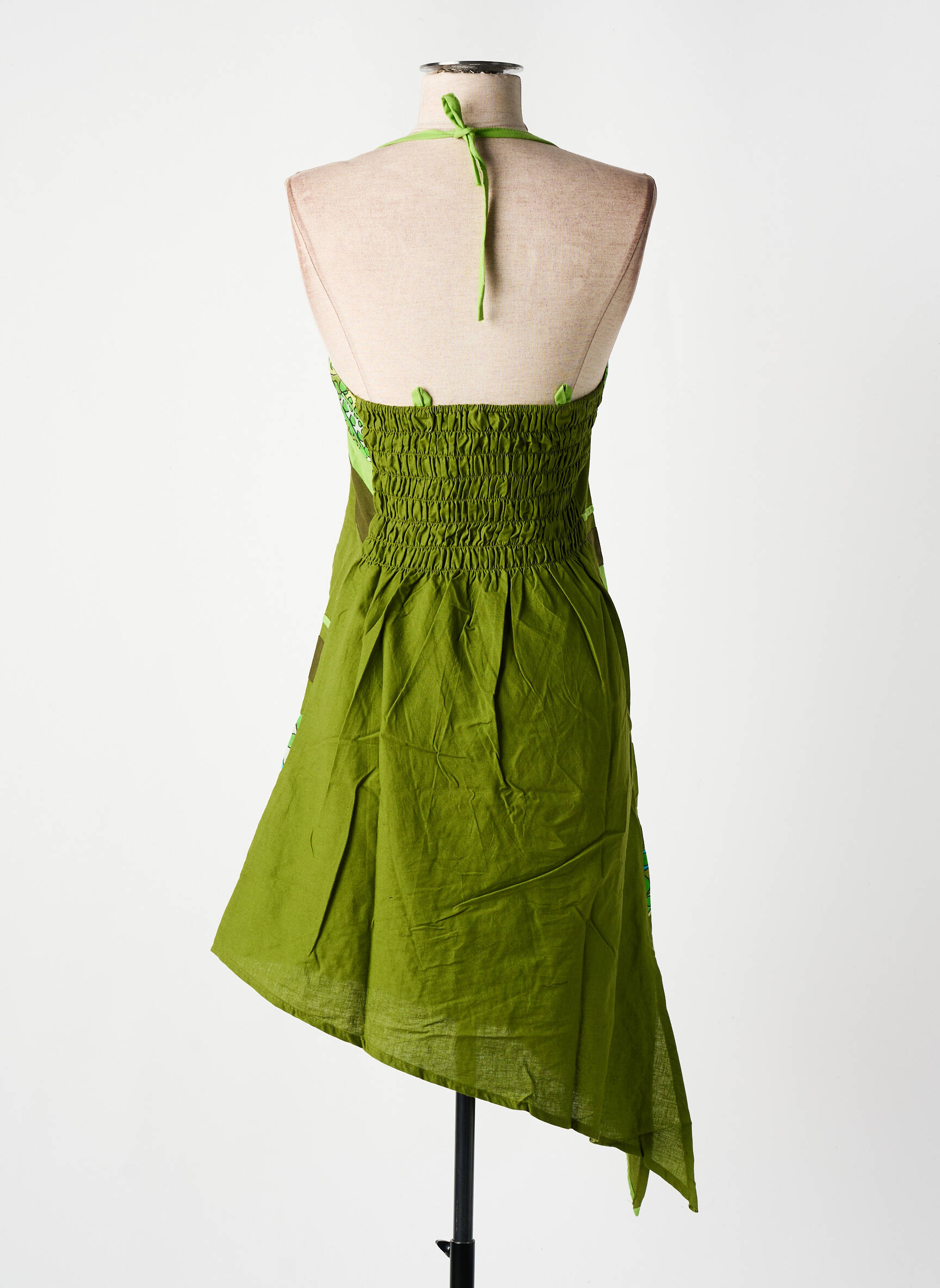 Ilgų rankovių tunika asimetriška iškirptė žalias DIPAWALI moteris