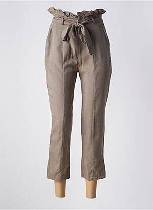 Pantalon tiesi kirpimas aukšta talija bežinis GAUDI moteris