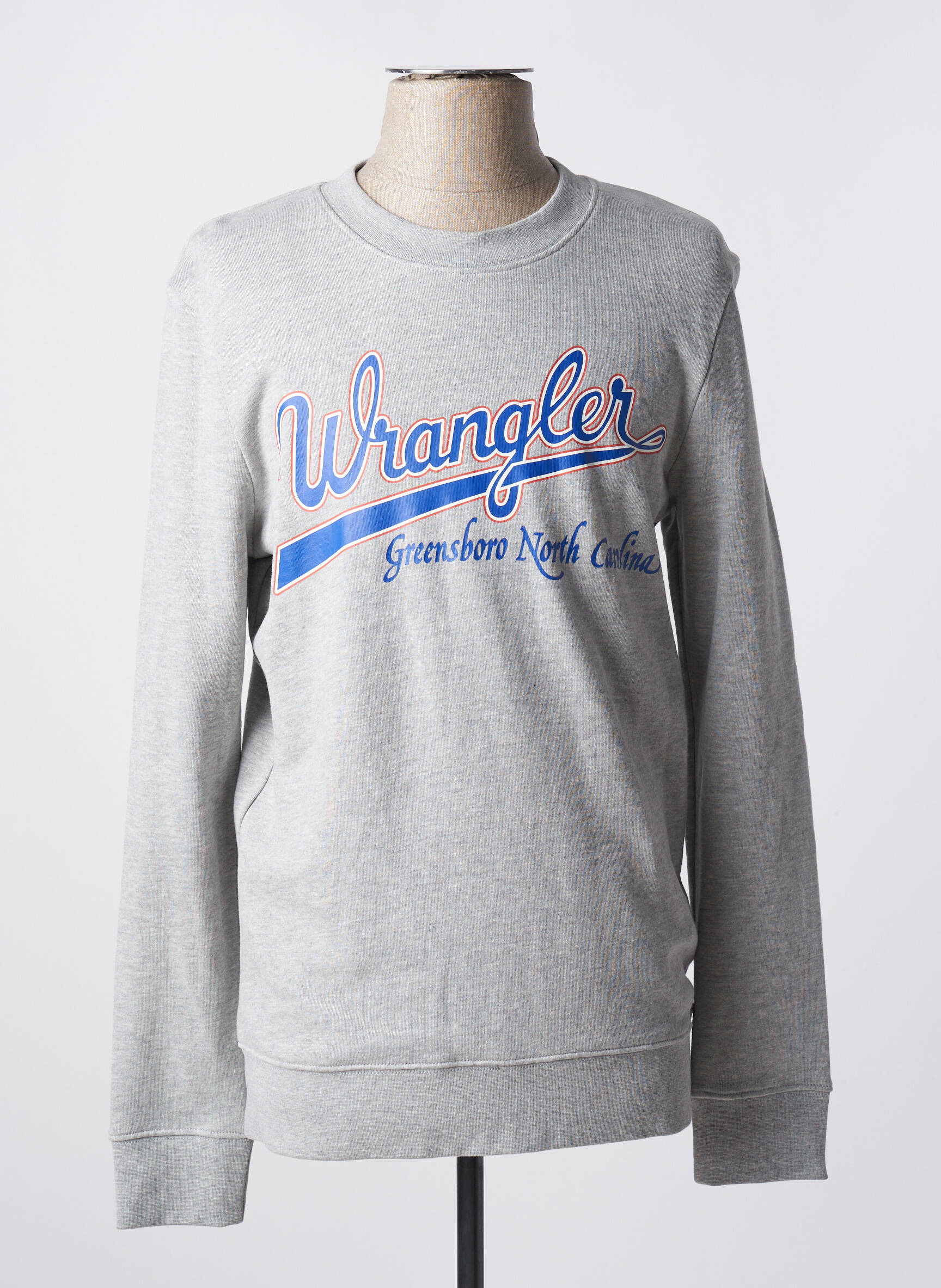 Mikroskopas ilgos rankovės ilgos rankovės pilka WRANGLER vyras