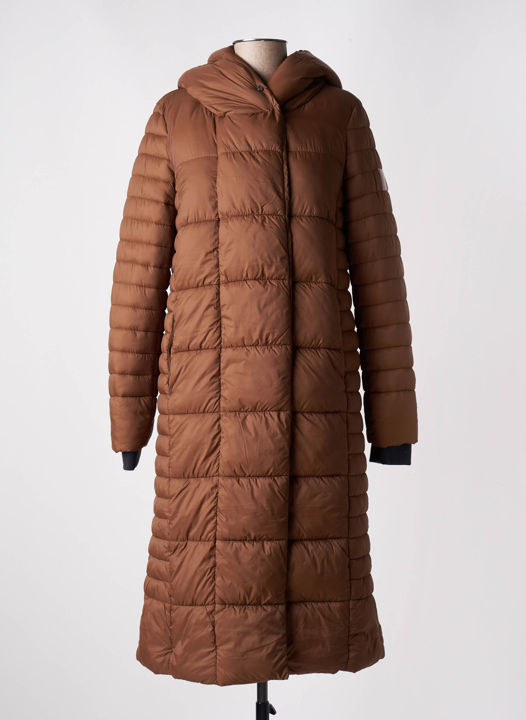 Pūkinė striukė ilgos rankovės su gobtuvu rudas STREET ONE moteris
