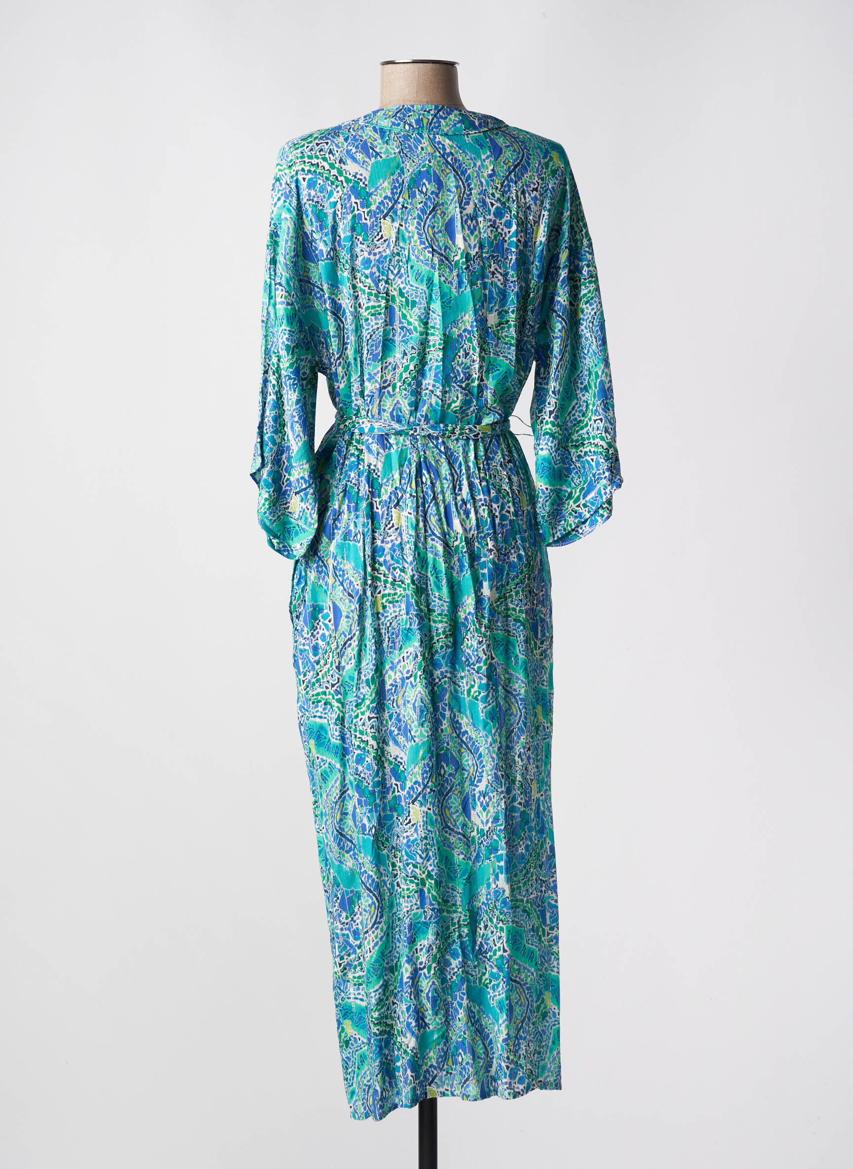 Kimono striukė col v mėlyna JULIE GUERLANDE moteris