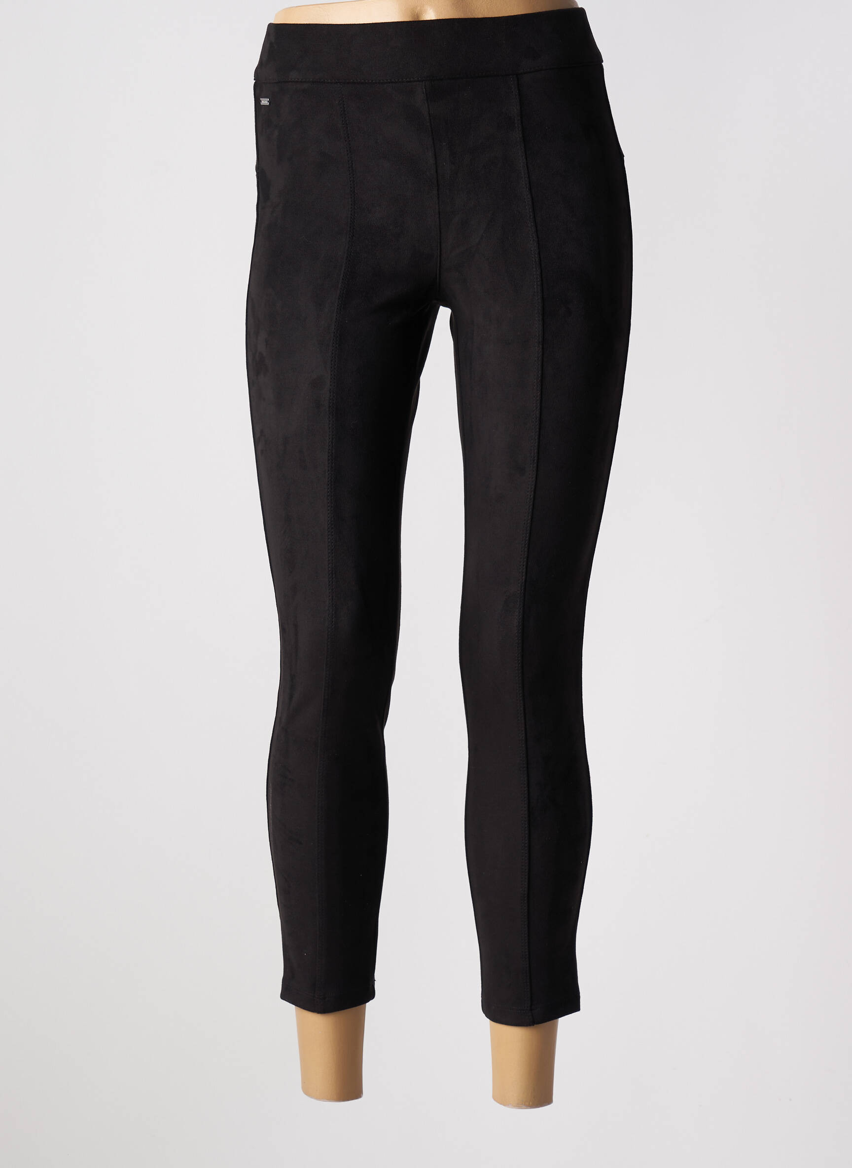 Jegging suedinės audimo technika aukšta talija juodas STREET ONE moteris