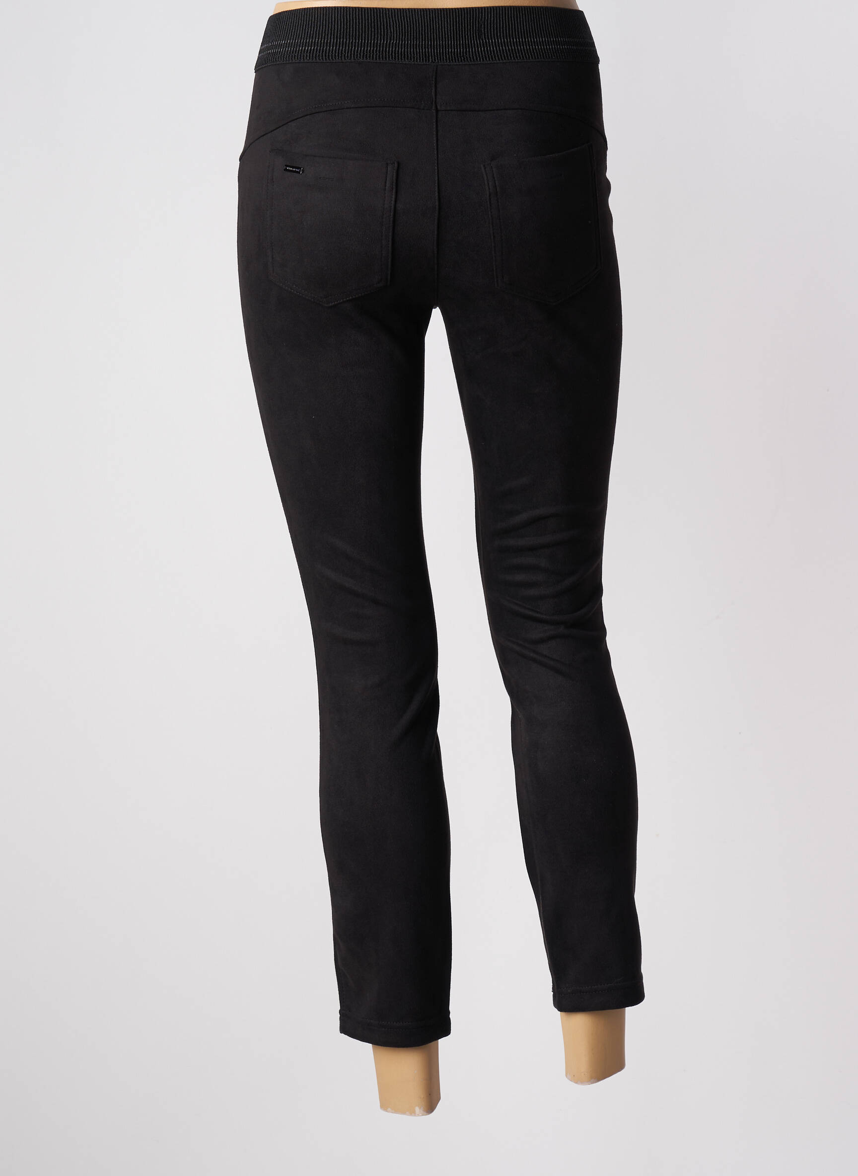 Jegging suedinės audimo technika aukšta talija juodas STREET ONE moteris