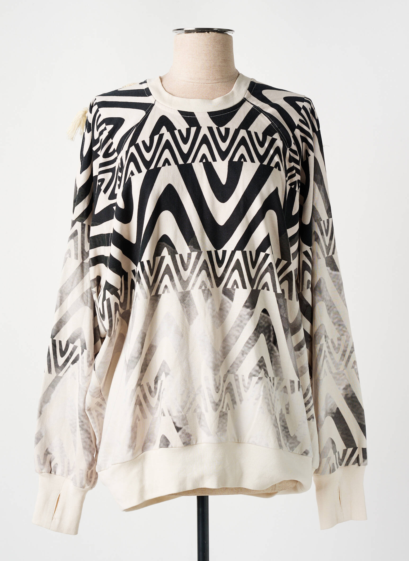 Mikroskopas jersey audinys ilgos rankovės bežinis MES DEMOISELLES...PARIS moteris