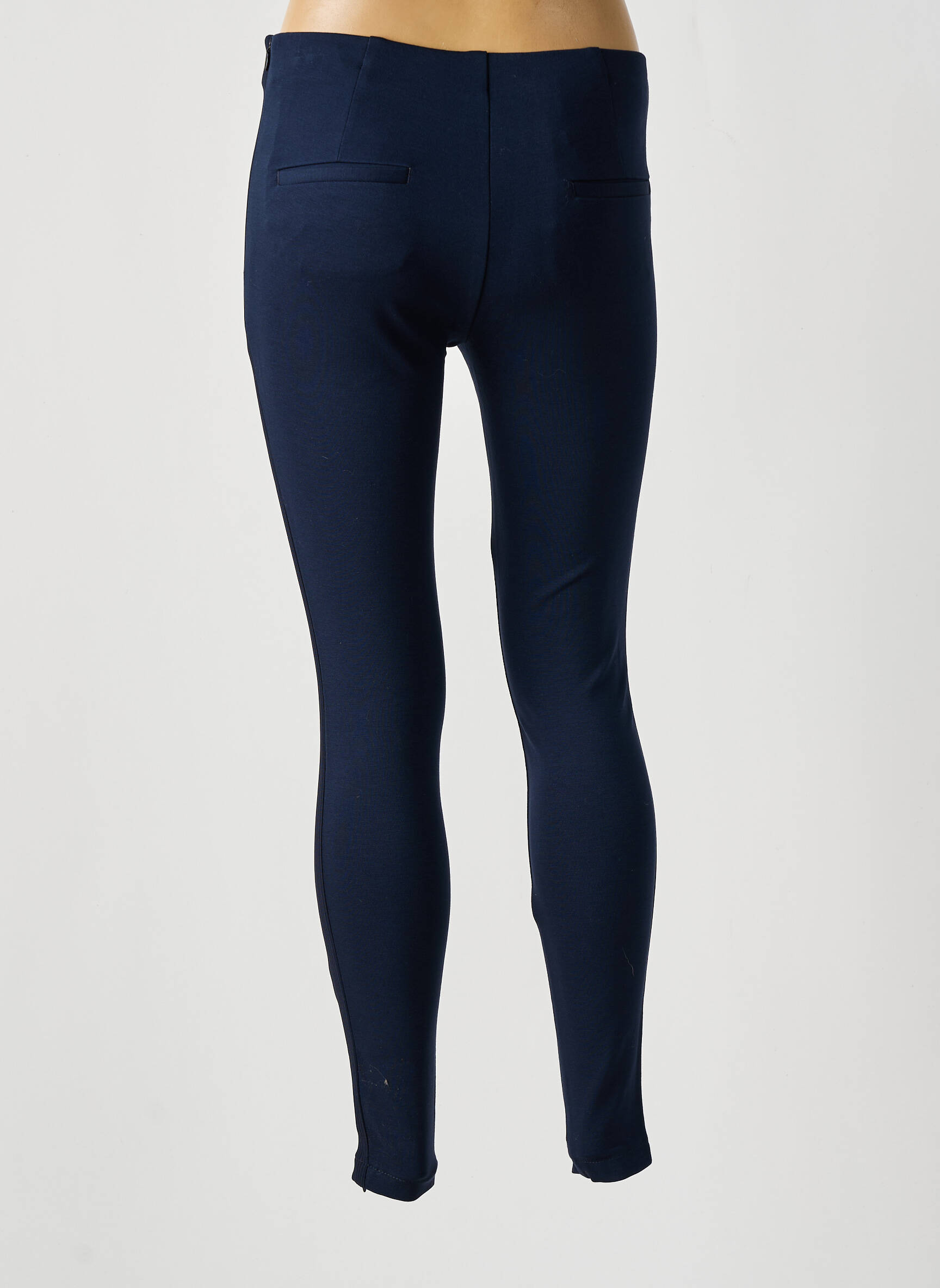 Jegging šoniniai galonai su siuvinėjimu aukšta talija mėlyna SET moteris