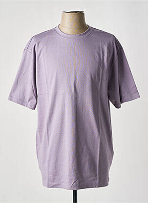 T-marškinys jersey audinys trumpas rankovės violetinis ONLY & SONS vyras