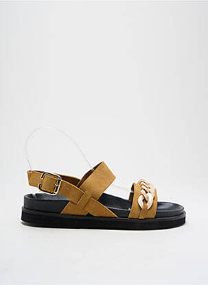 Sandalai/nu pėdos satino audinys kulnas nuo 4 iki 6 cm rudas ANAKI moteris