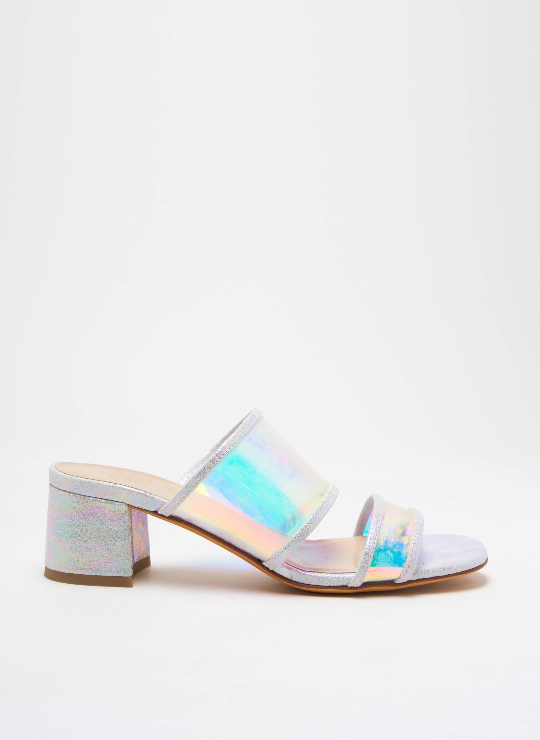 Mule/sabotai satino audinys kulnas nuo 4 iki 6 cm sidabrinė MARYAM NASSIR ZADEH moteris