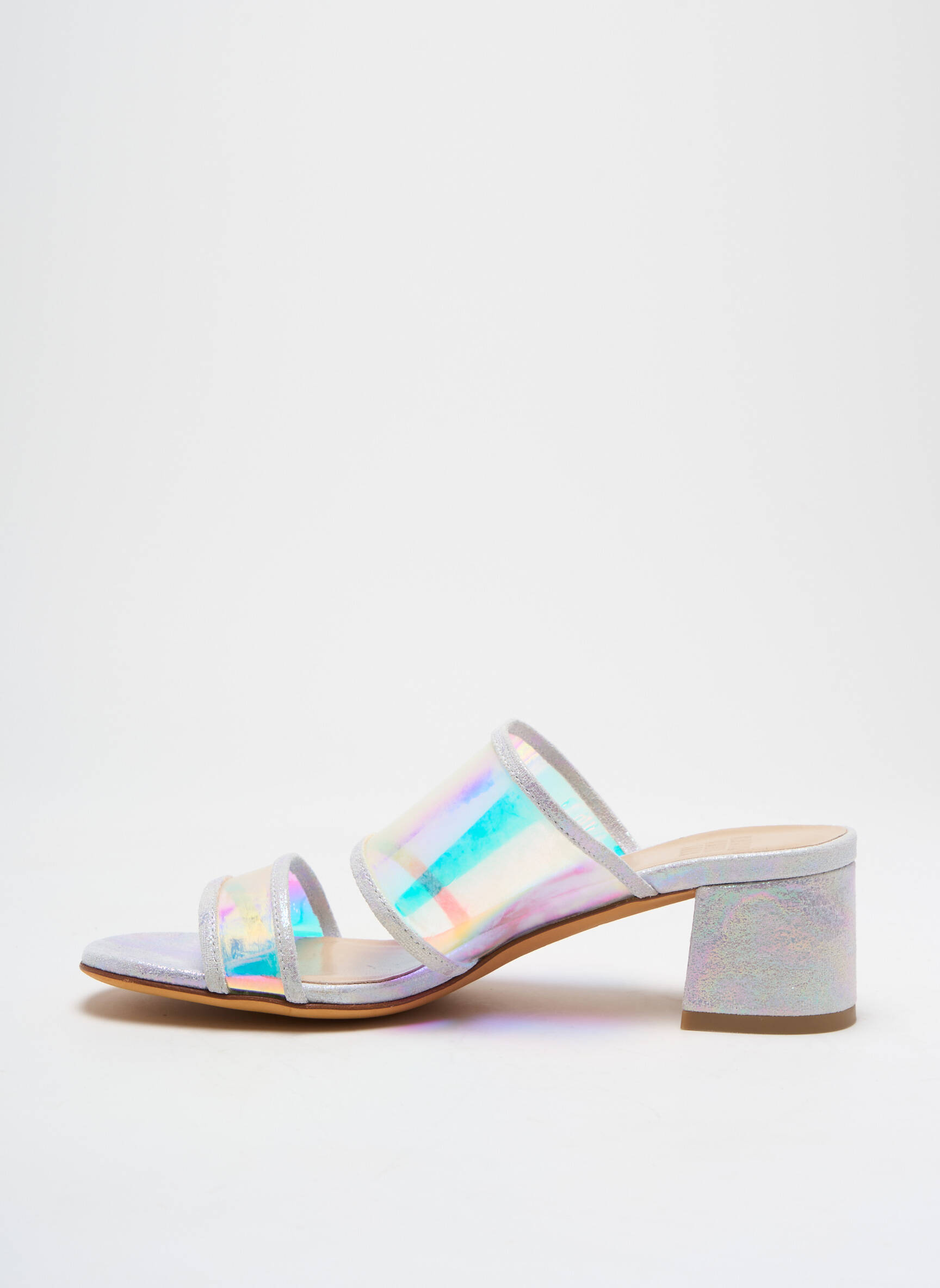 Mule/sabotai satino audinys kulnas nuo 4 iki 6 cm sidabrinė MARYAM NASSIR ZADEH moteris