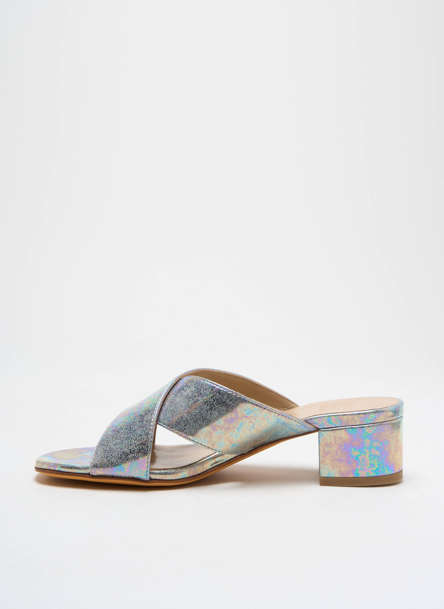 Mule/sabotai satino audinys kulnas nuo 4 iki 6 cm sidabrinė MARYAM NASSIR ZADEH moteris
