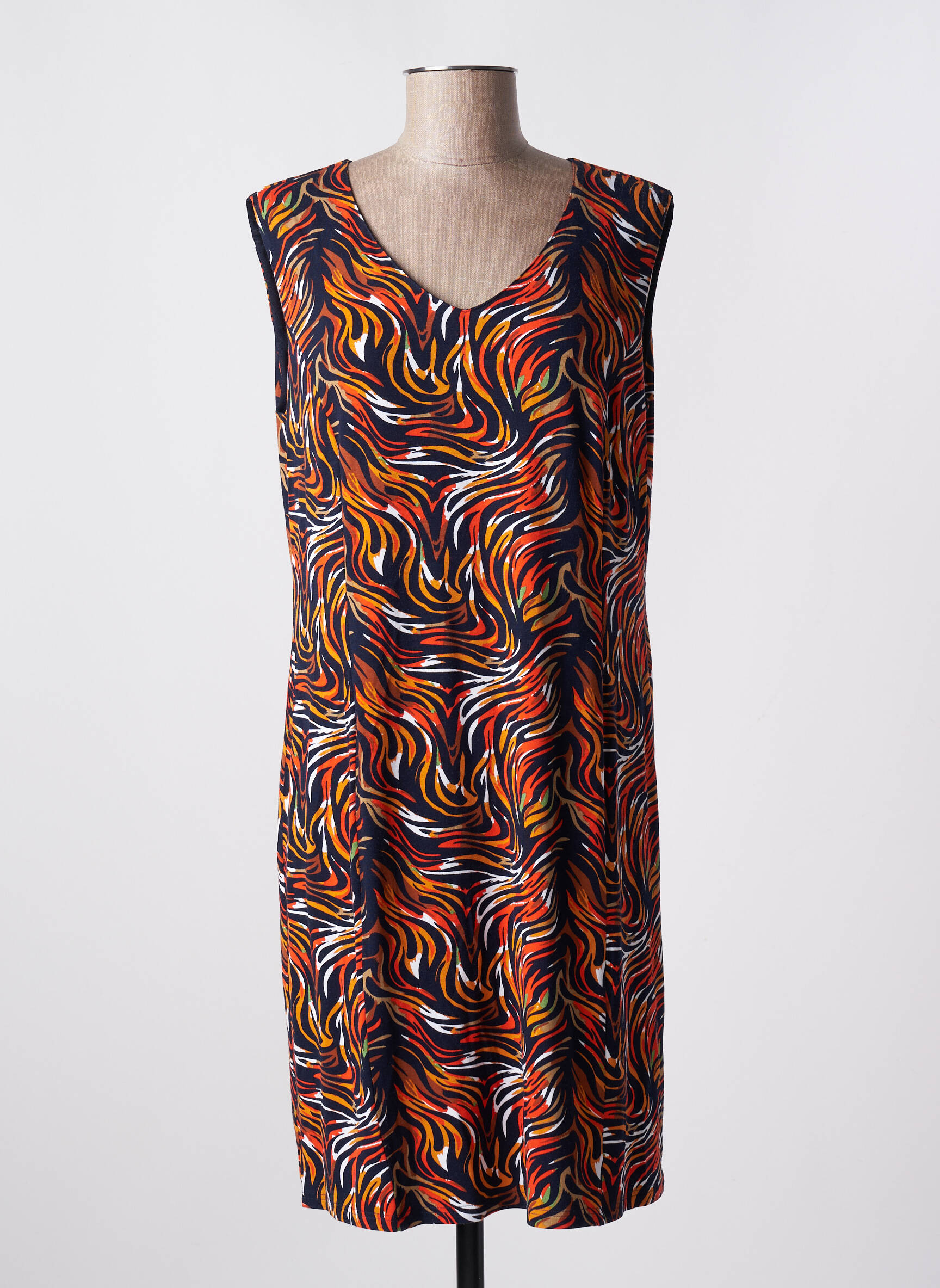 Pusilgių suknelė be rankų be rankų juodas GEVANA moteris