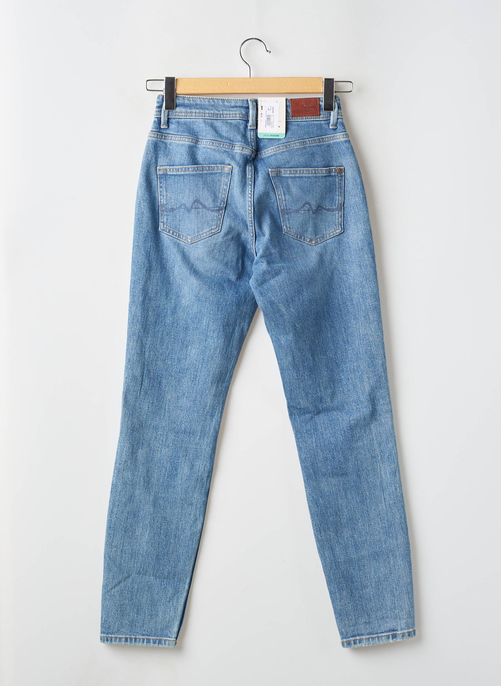 Mama džinsai kišenės aukšta talija mėlyna PEPE JEANS moteris