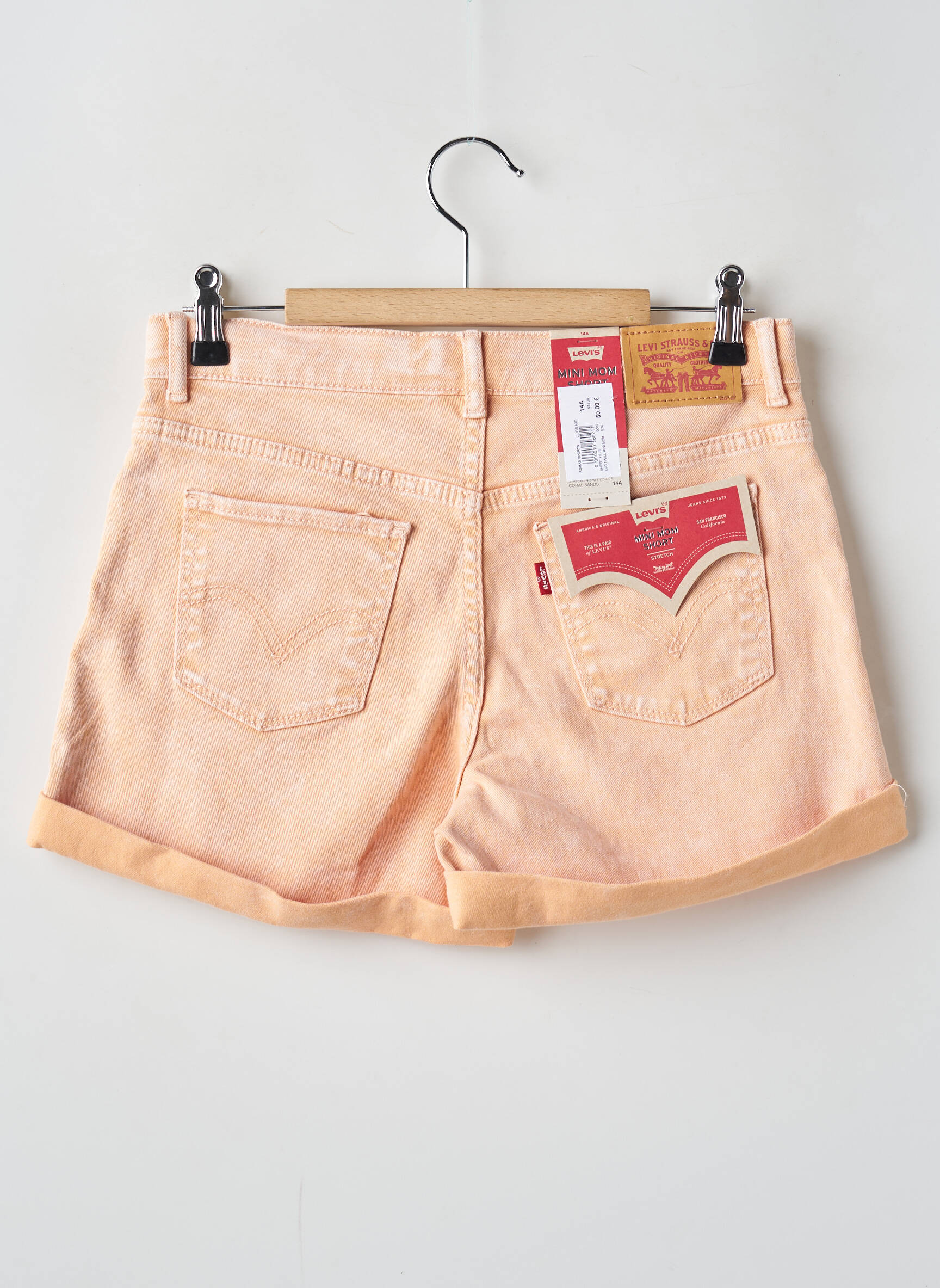 Šortas tamprumas reguliuojamo dydžio oranžinė LEVI'S mergina