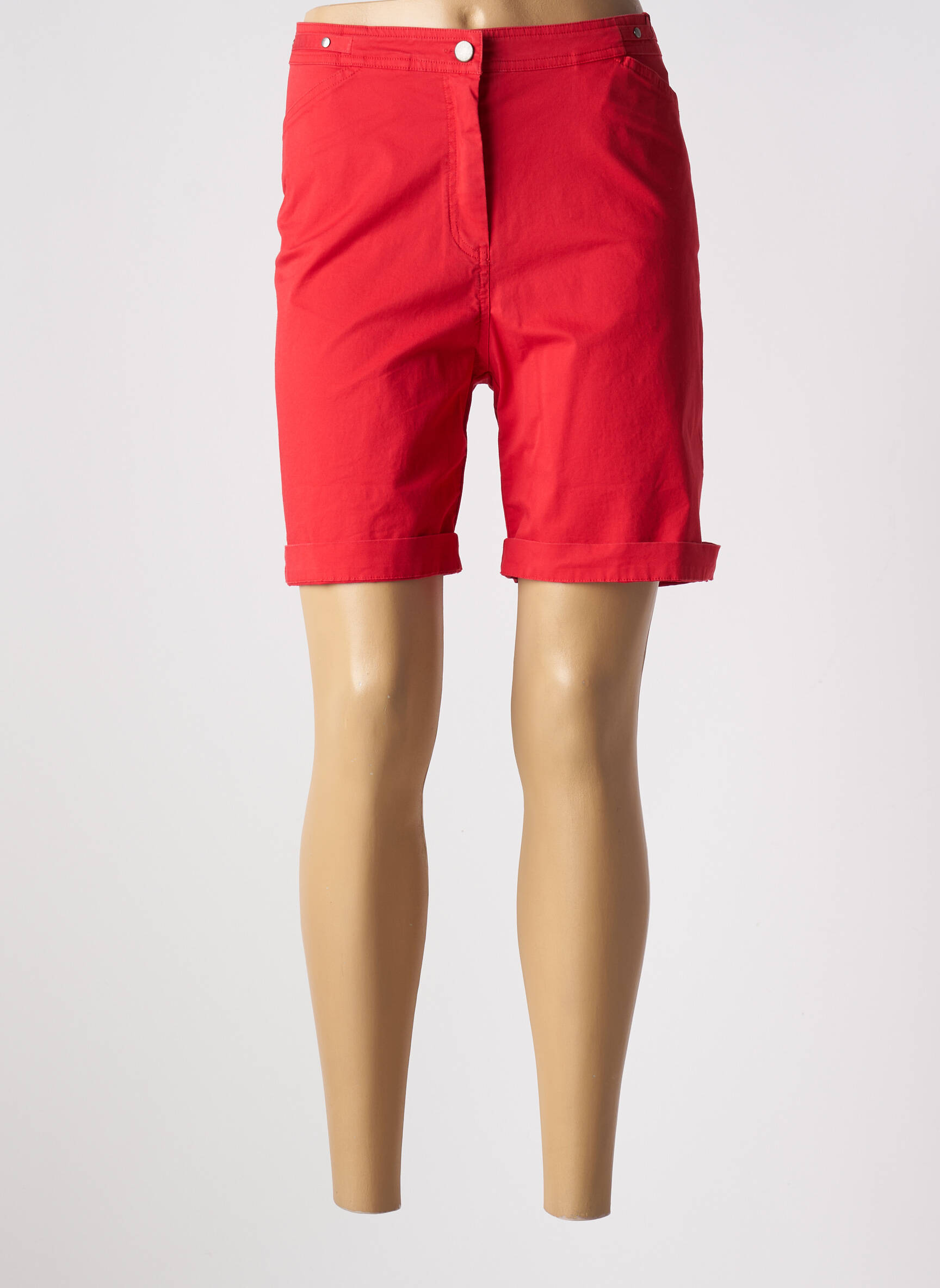 Bermudas tiesi kirpimas raudona FELINO moteris