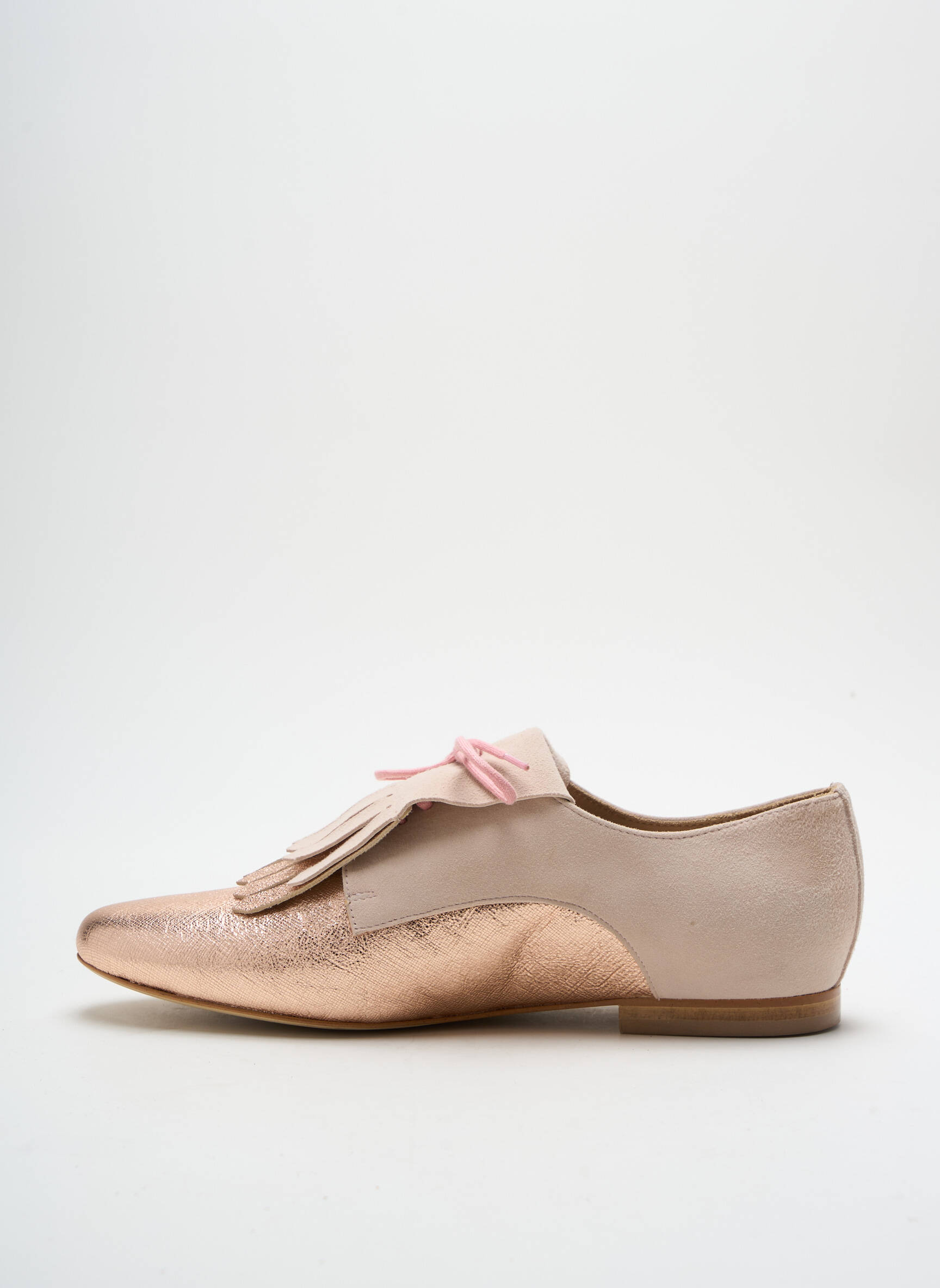 Derbiai apvalus mygtukas plokščias kulnas iki 3 cm rožinė JJ HEITOR SHOES moteris