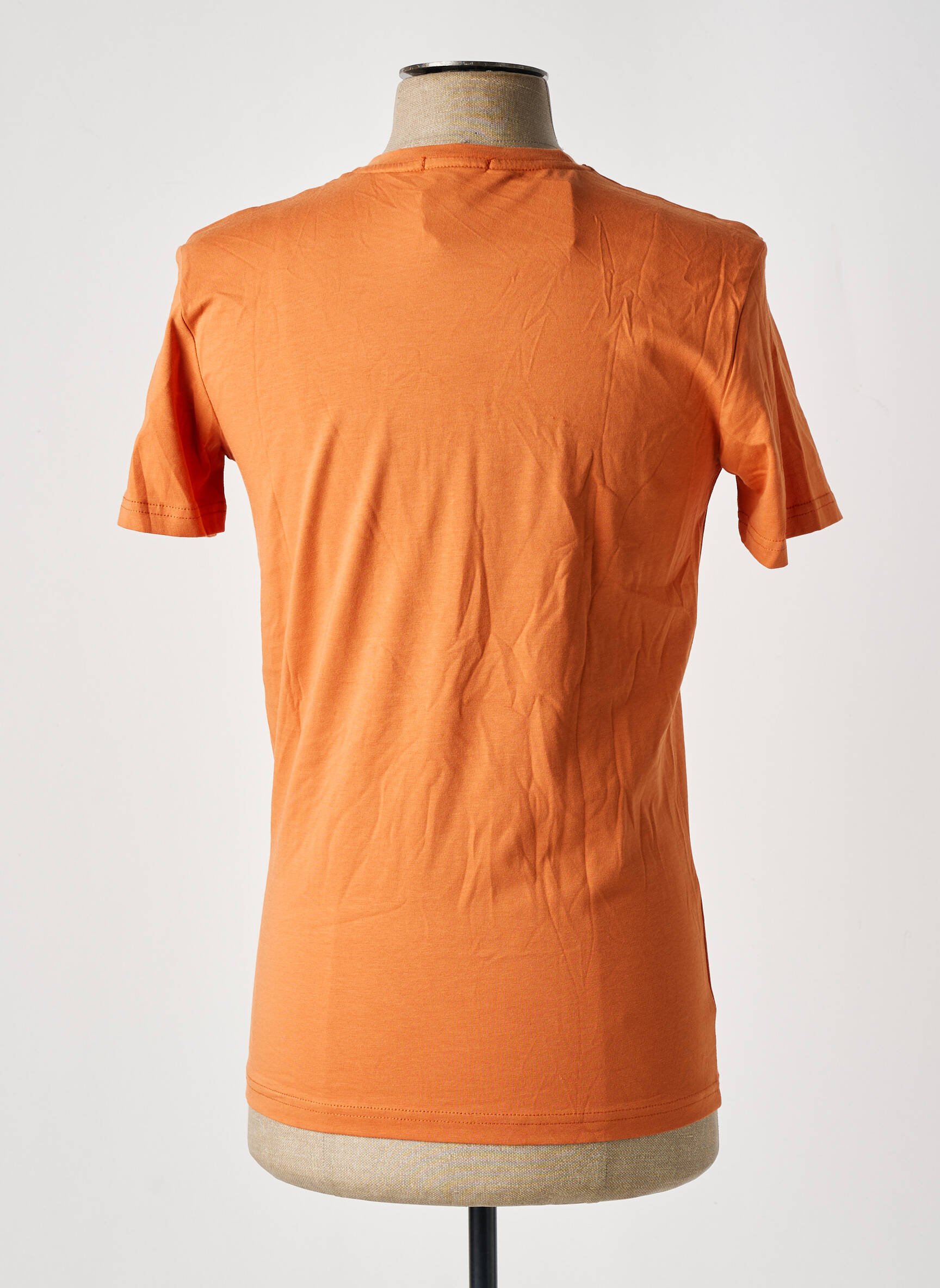 T-marškinys centrinė iškirptė trumpas rankovės oranžinė EMPEROR APPAREL vyras