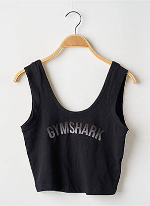 Marškiniai be rankovių sietspausdinimas be rankų juodas GYMSHARK moteris