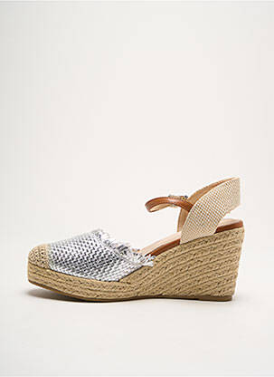 Espadrilės satino audinys kulnas nuo 4 iki 6 cm sidabrinė VANESSA WU moteris