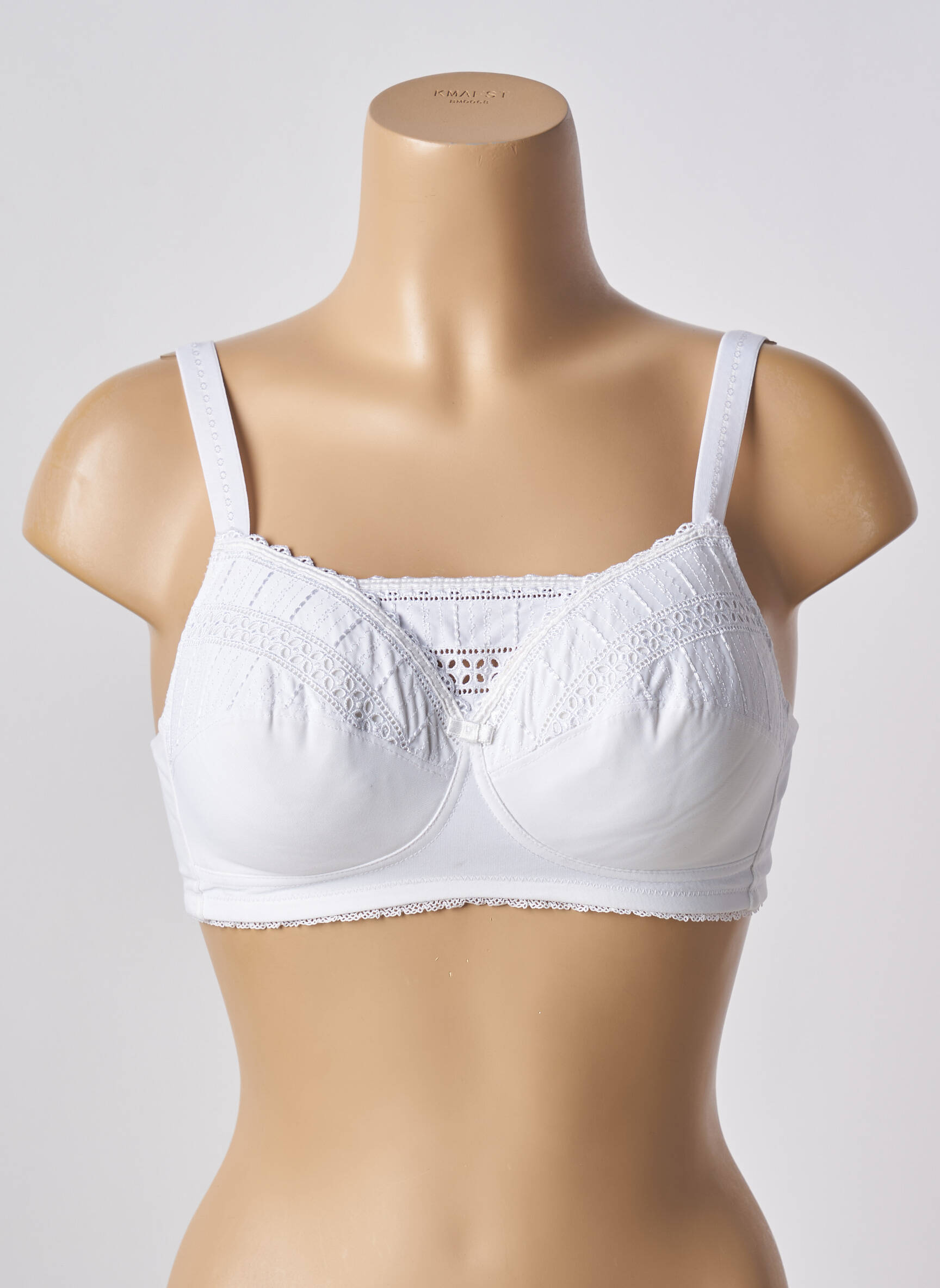 Liemenėlė be rėmo formuojantis liemenėlė su aukštu palaikymu baltas PLAYTEX moteris