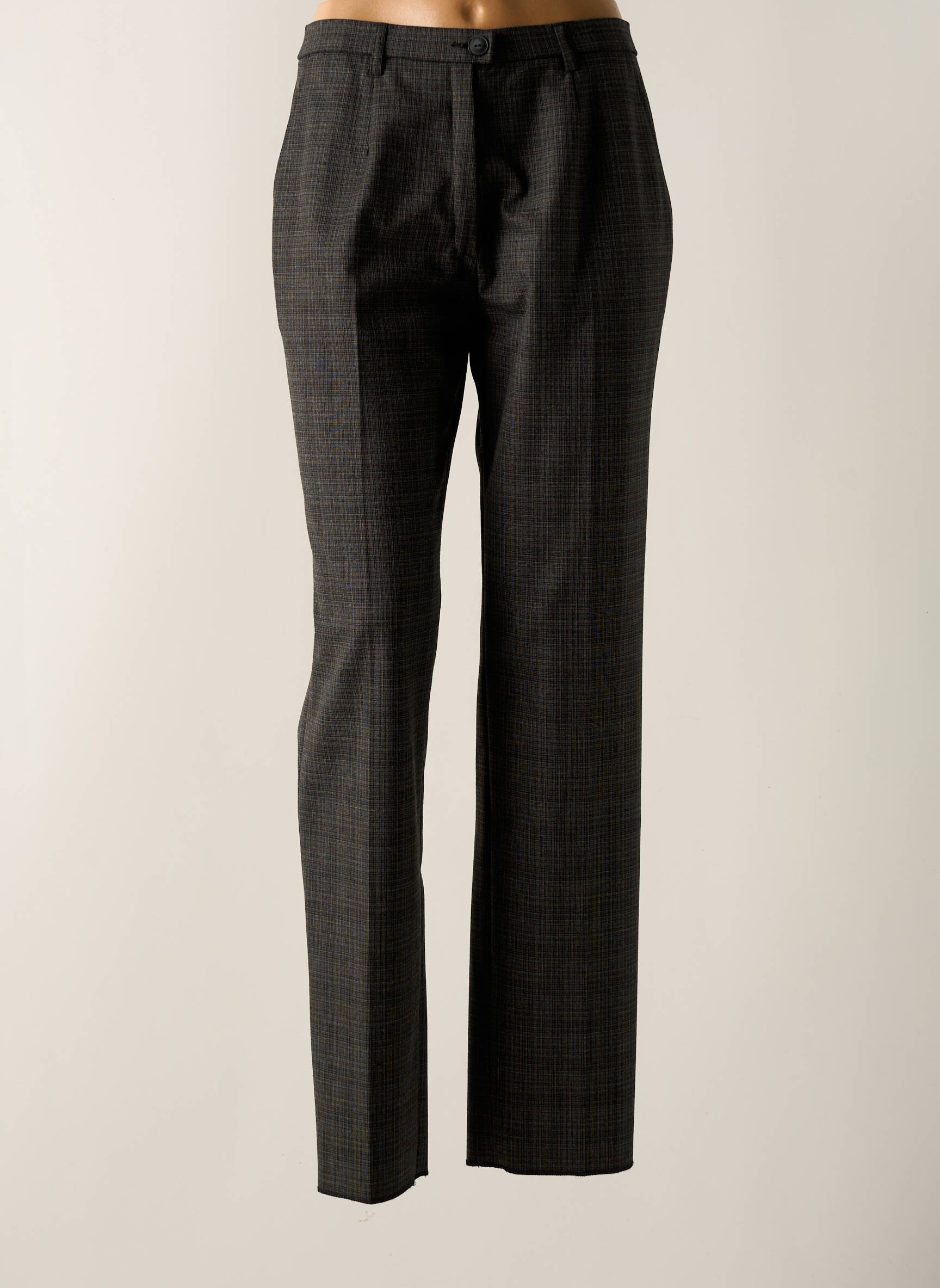 Tiesi kelnė popelinos audinys, kuris pasižymi lygiu ir tankiu paviršiumi. normala dydis pilka K'TENDANCES moteris