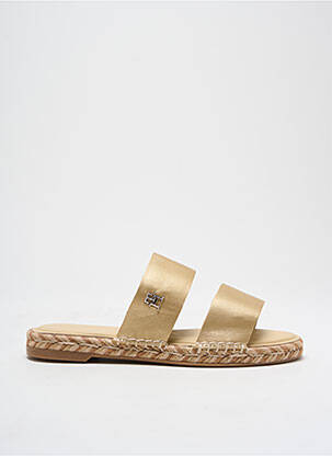 Espadrilės satino audinys plokščias kulnas iki 3 cm auksas TOMMY HILFIGER moteris