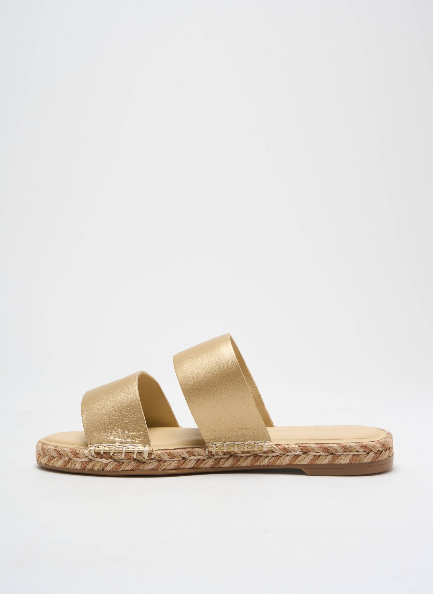 Espadrilės satino audinys plokščias kulnas iki 3 cm auksas TOMMY HILFIGER moteris