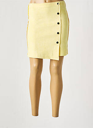 Trumpas sijonas tiesi kirpimas geltona H F WOMAN COLLECTION moteris