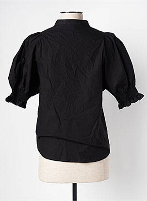 Moteriškas marškinys centrinė iškirptė trumpas rankovės juodas ASTRID BLACK LABEL moteris