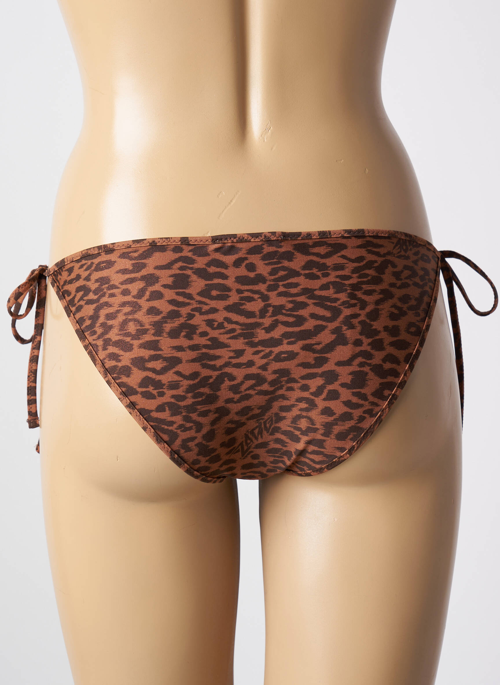 Maudymosi kelnaitės satino efektas bikini rudas ZADIG & VOLTAIRE moteris