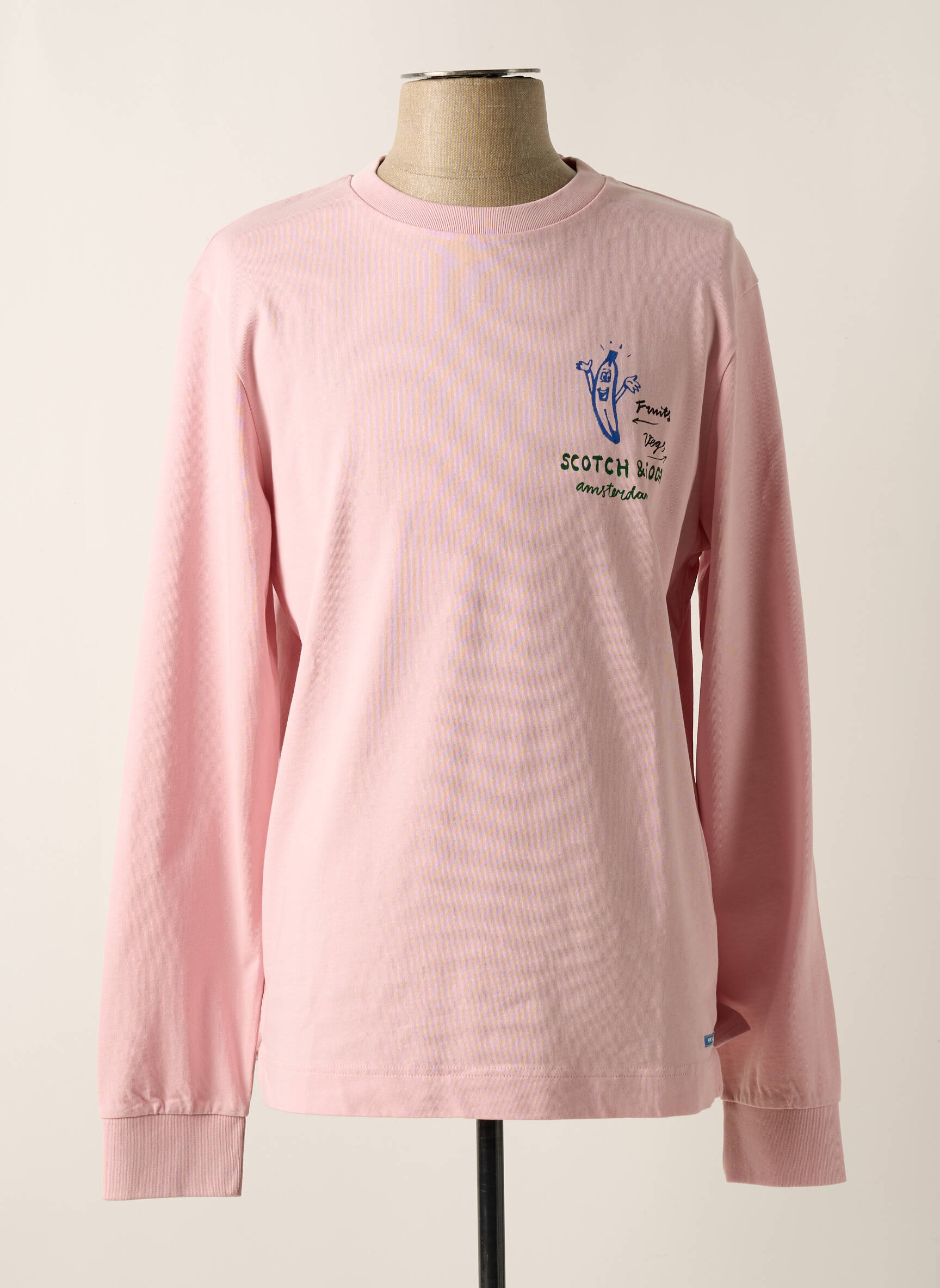Mikroskopas tamprumas ilgos rankovės rožinė MAISON SCOTCH vyras