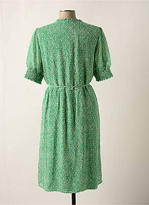 Pusilgių suknelė sklandi forma trumpas rankovės žalias GEISHA moteris