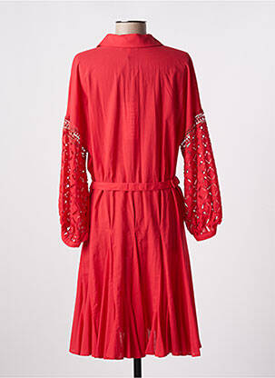 Pusilgių suknelė ilgos rankovės ilgos rankovės raudona FUEGO WOMAN moteris