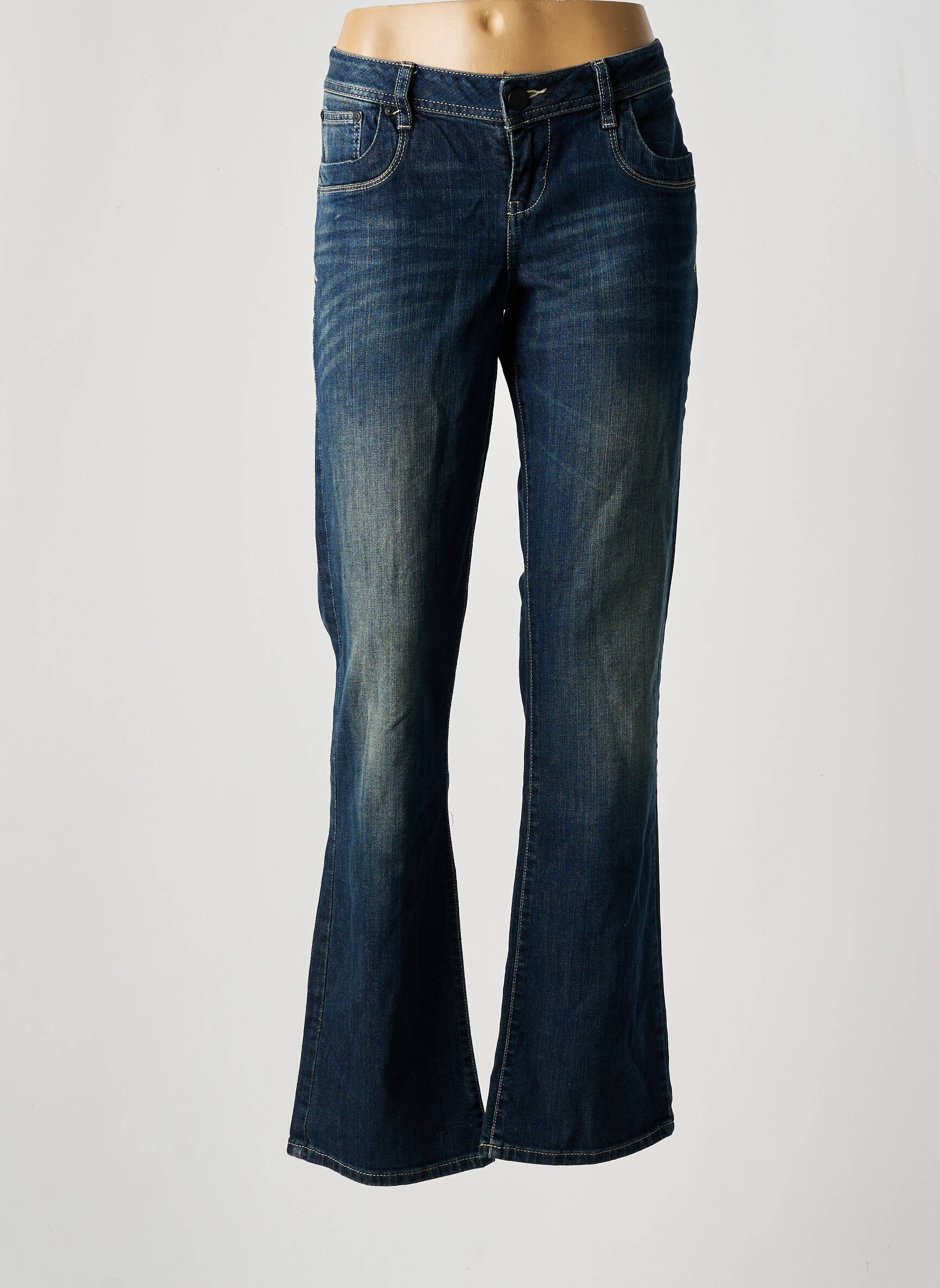 Bootcut džinsai kišenės mėlyna LTB moteris