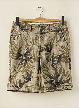 Bermudas popelinos audinys, kuris pasižymi lygiu ir tankiu paviršiumi. žalias JACK & JONES vyras