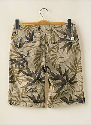 Bermudas popelinos audinys, kuris pasižymi lygiu ir tankiu paviršiumi. žalias JACK & JONES vyras