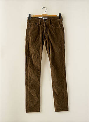 Lieknos kelnės aksomo audimas normala dydis rudas JACK & JONES vyras