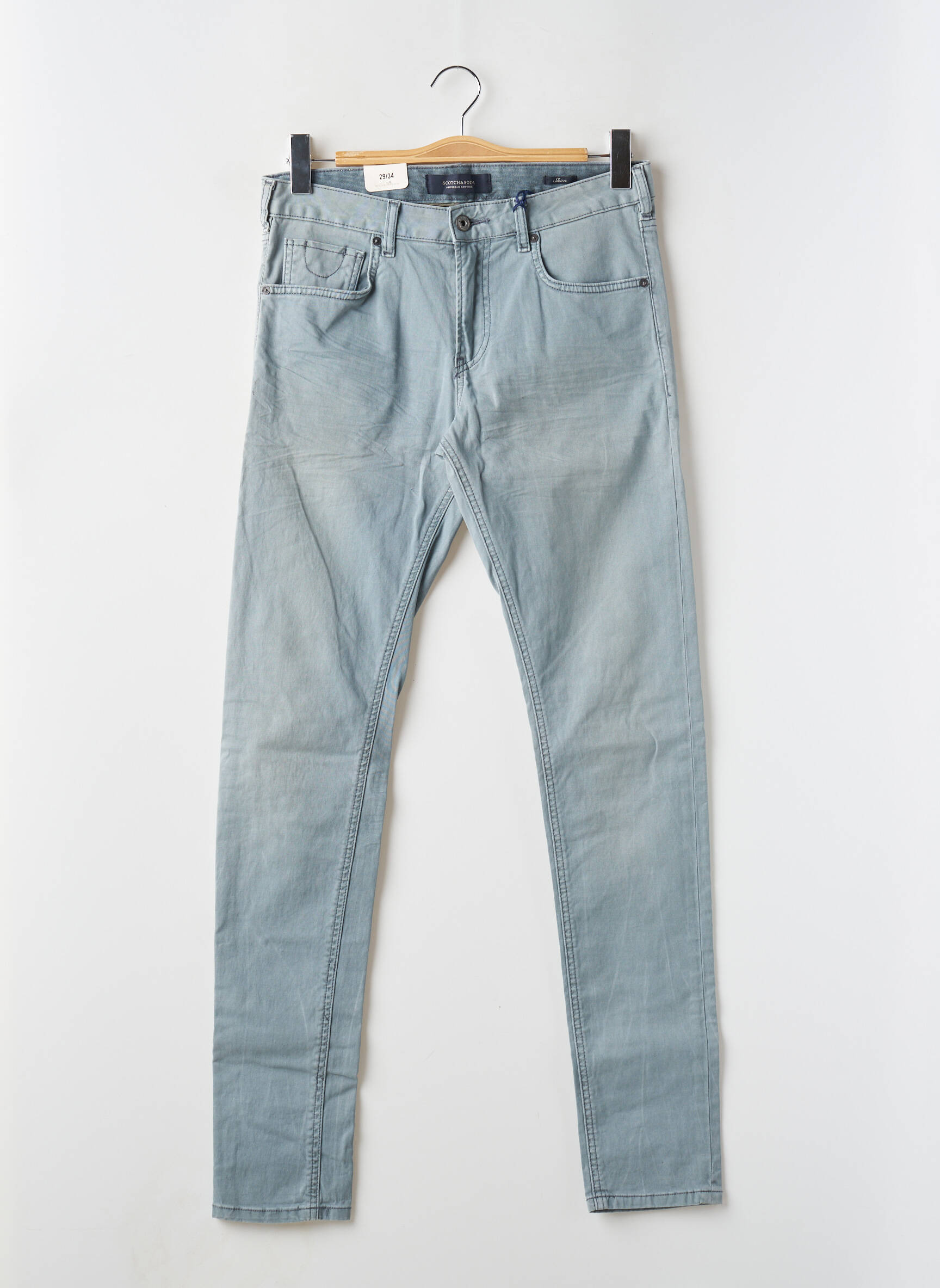Lieknos kelnės uždarymas su užtrauktuku po mygtuku uždengimu normala dydis mėlyna MAISON SCOTCH vyras