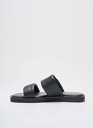 Mule/sabotai satino audinys plokščias kulnas iki 3 cm juodas LIU JO moteris