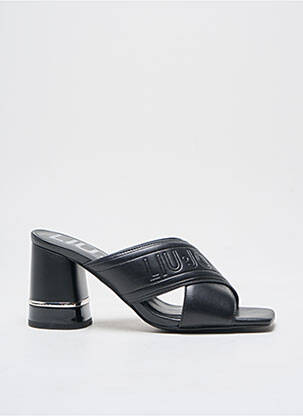 Mule/sabotai lygus audinys kulnas nuo 4 iki 6 cm juodas LIU JO moteris
