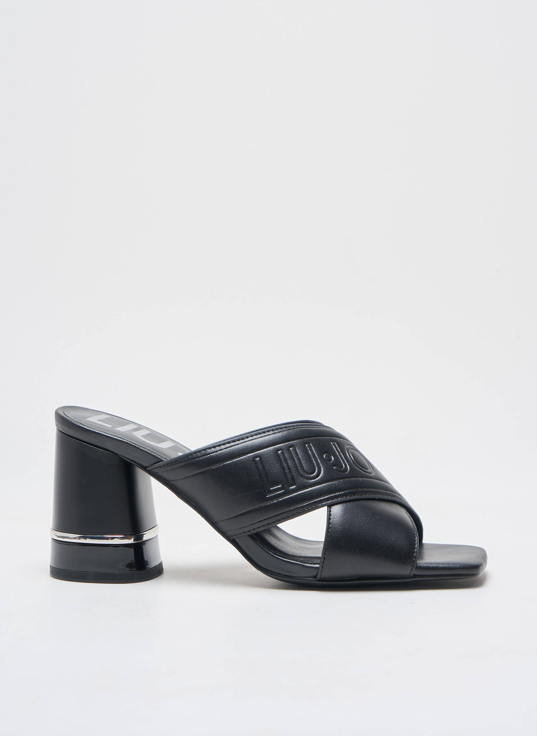 Mule/sabotai lygus audinys kulnas nuo 4 iki 6 cm juodas LIU JO moteris