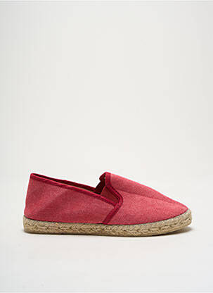 Espadrilės apvalus mygtukas plokščias kulnas iki 3 cm raudona LA MAISON DE L'ESPADRILLE moteris