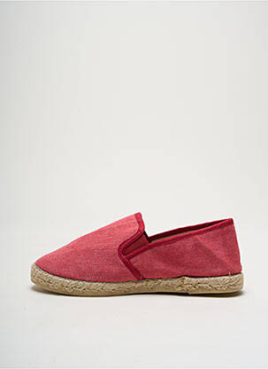 Espadrilės apvalus mygtukas plokščias kulnas iki 3 cm raudona LA MAISON DE L'ESPADRILLE moteris